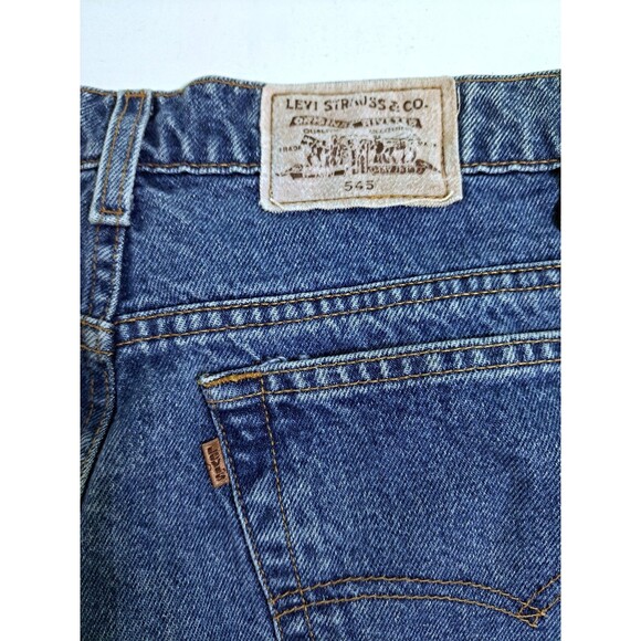 Vintage Levis 545 Jeans Mens 38x31 Blue Denim Pants Loose Fit Brown Tag - Picture 7 of 9